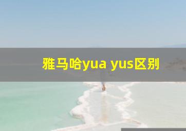 雅马哈yua yus区别